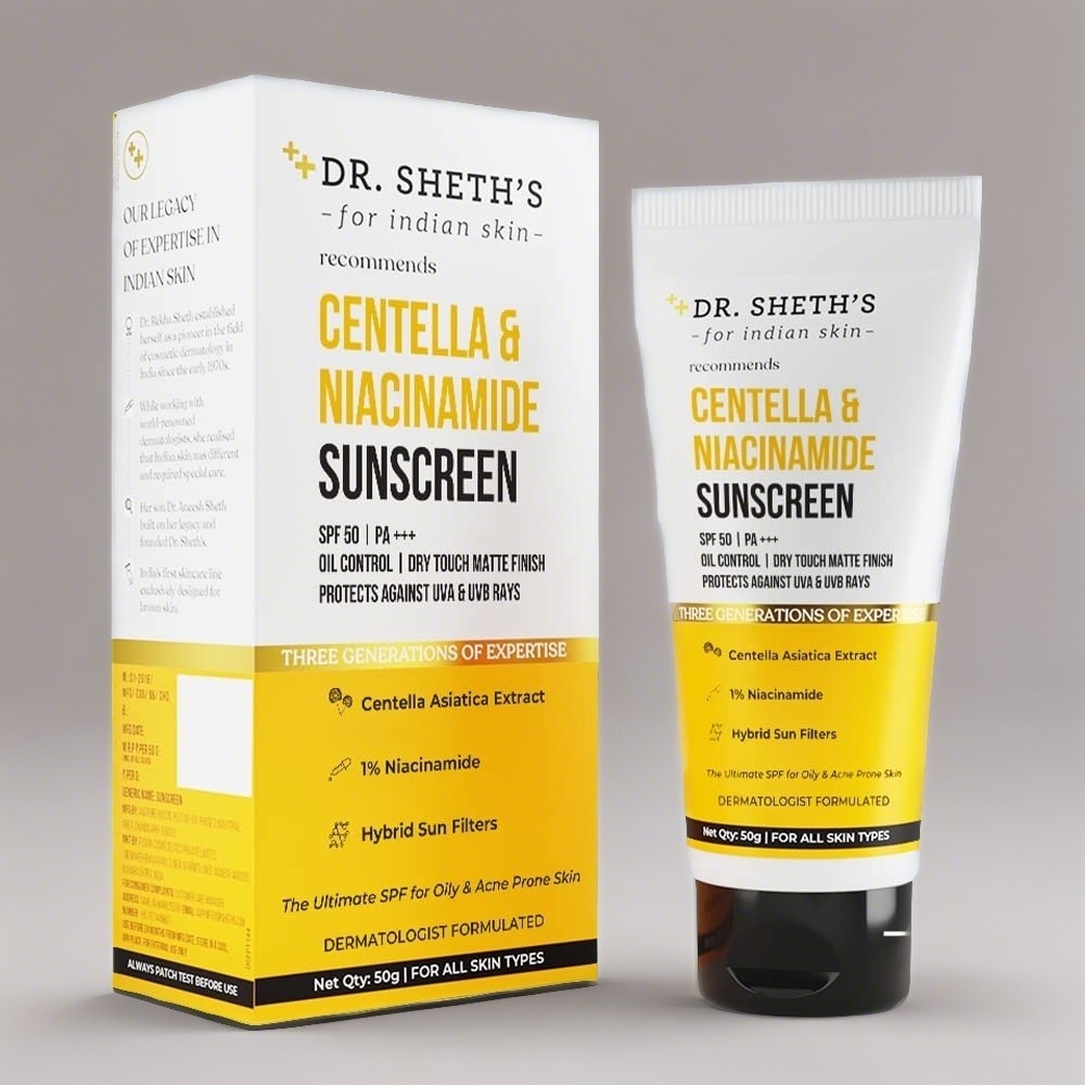 Dr. Sheths Centella & Niacinamide Sunscreen  SPF50 PA+++ 50g