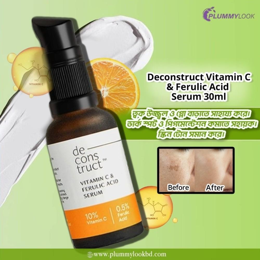 Deconstruct Vitamin C  & Ferulic acid  Face Serum – 10% Vitamin C + 0.5 % Ferulic Acid- 30ml