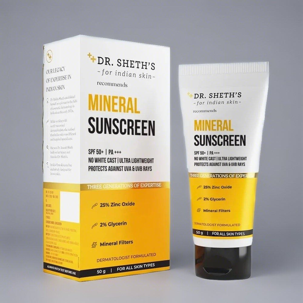 Dr.Sheths Mineral Sunscreen Spf 50+ PA+++  50gm