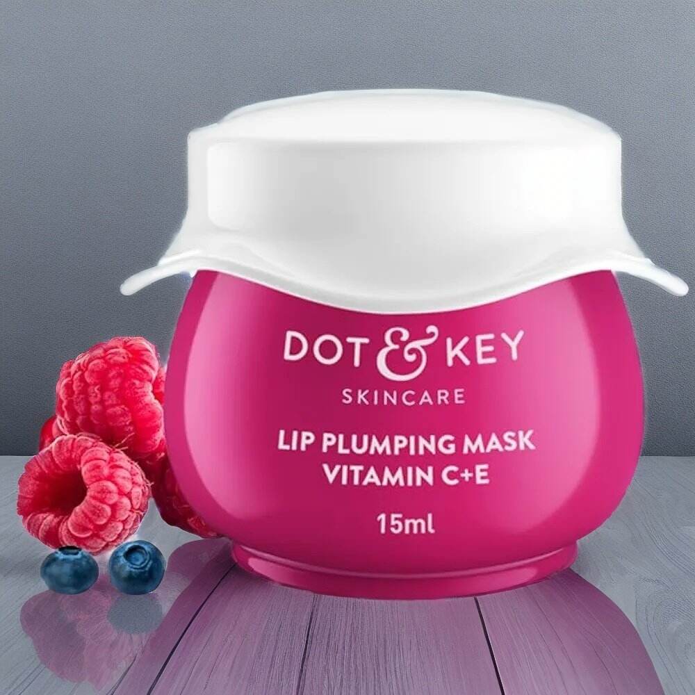 Dot & Key Lip Plumping Mask With Vitamin C + E (Wild Berries & Pomegranate) 15ml