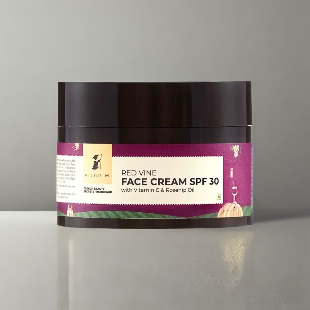 Pilgrim Red Vine Face Cream Spf 30 With Vitamin C & Rosehip Oil 50gm