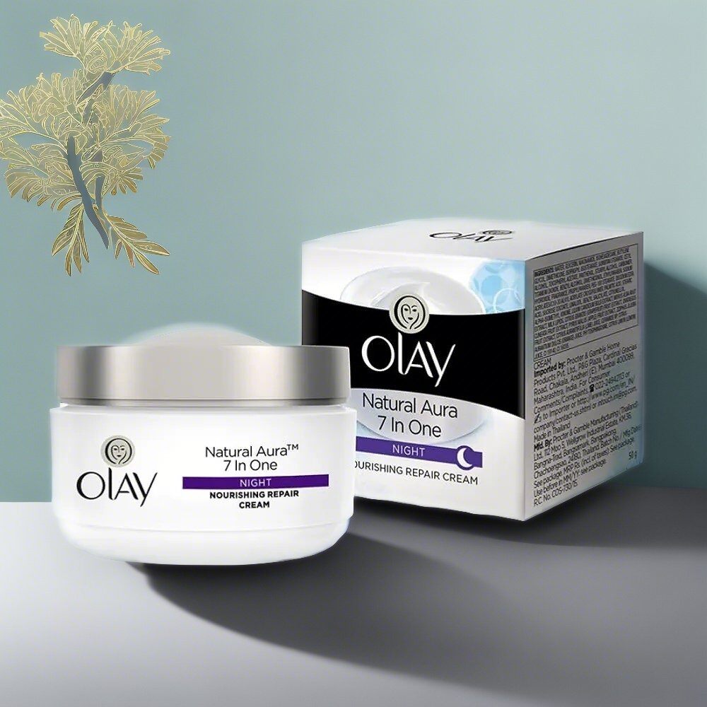Olay Natural Aura 7 in One Night Nourishing Repair Cream 50gm