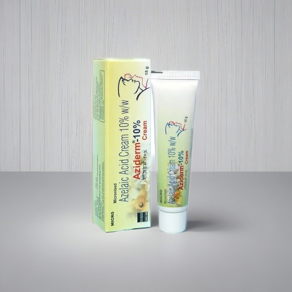 Aziderm 10%  Cream Azelaic Acid 10% Cream 15gm