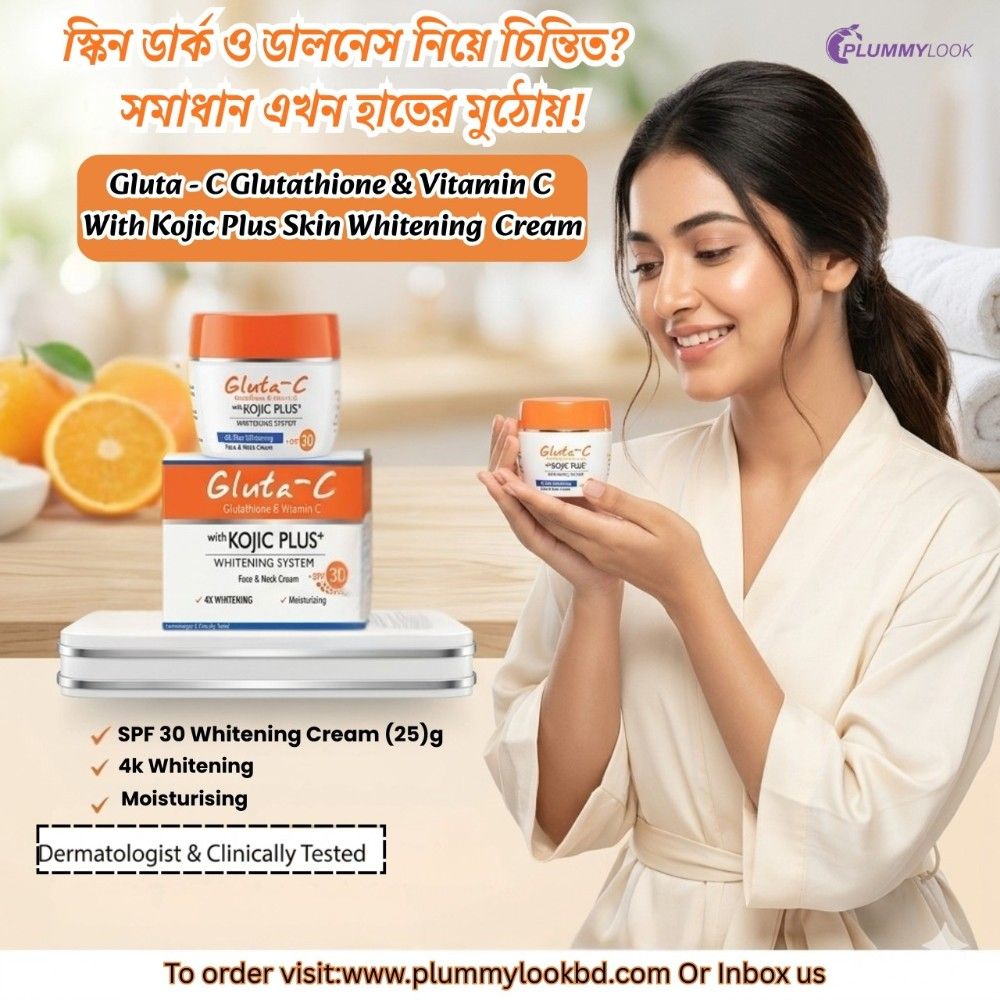 Gluta - C Glutathione & Vitamin C With Kojic Plus Whitening System Face & Neck Cream 25gm