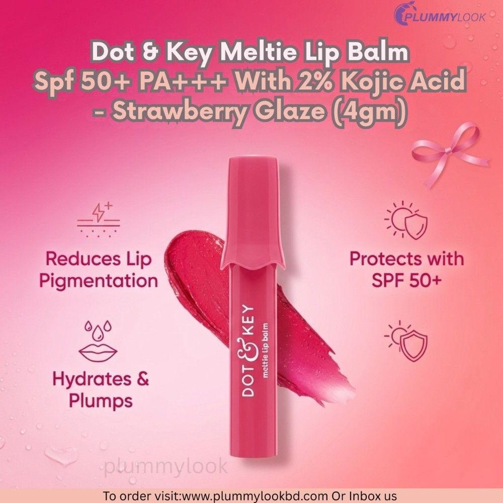 Dot & key Meltie Lip Balm Spf 50+ PA+++ With 2% Kojic Acid - Strawberry Glaze (4gm)