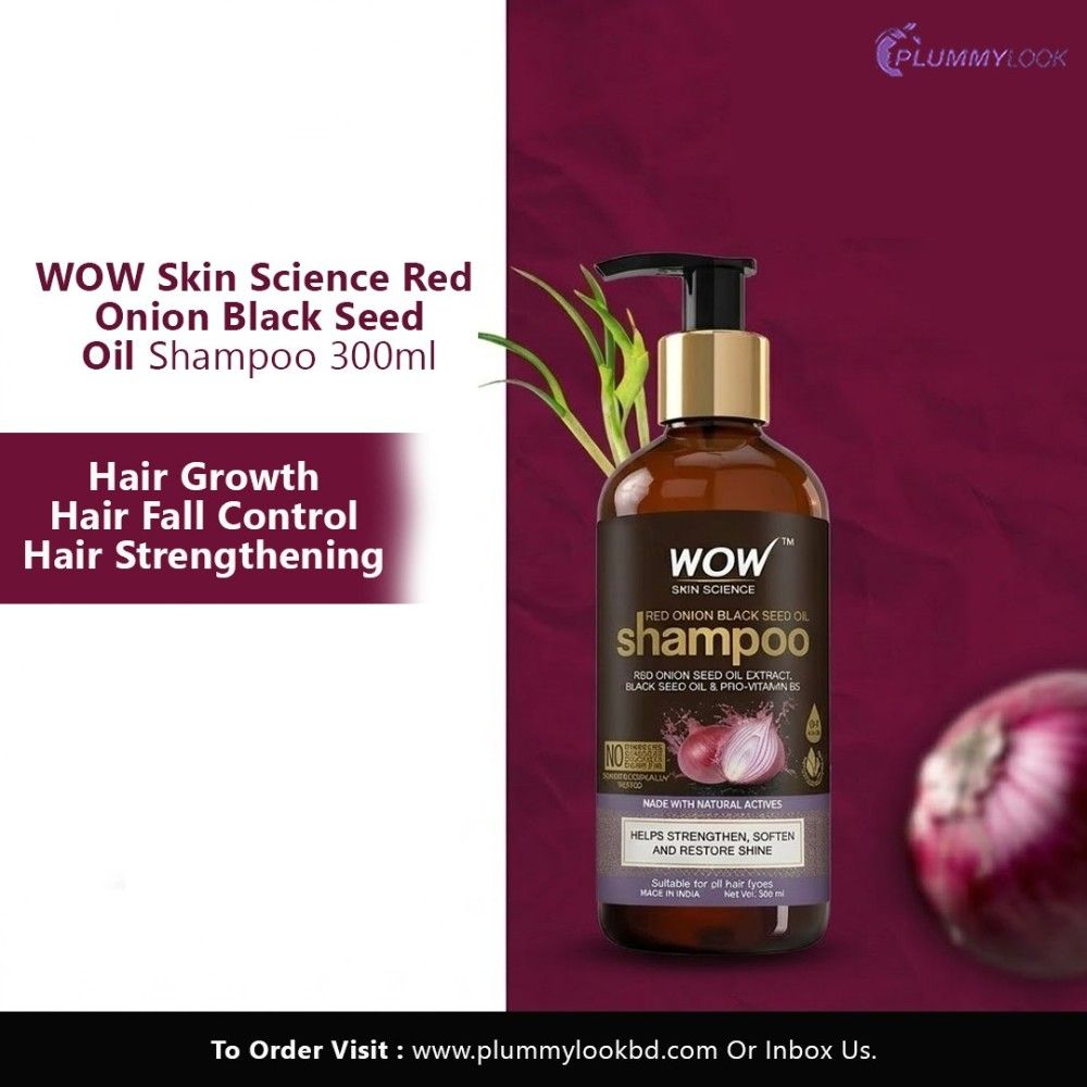 WOW Skin Science Red Onion Black Seed Oil Shampoo 300ml