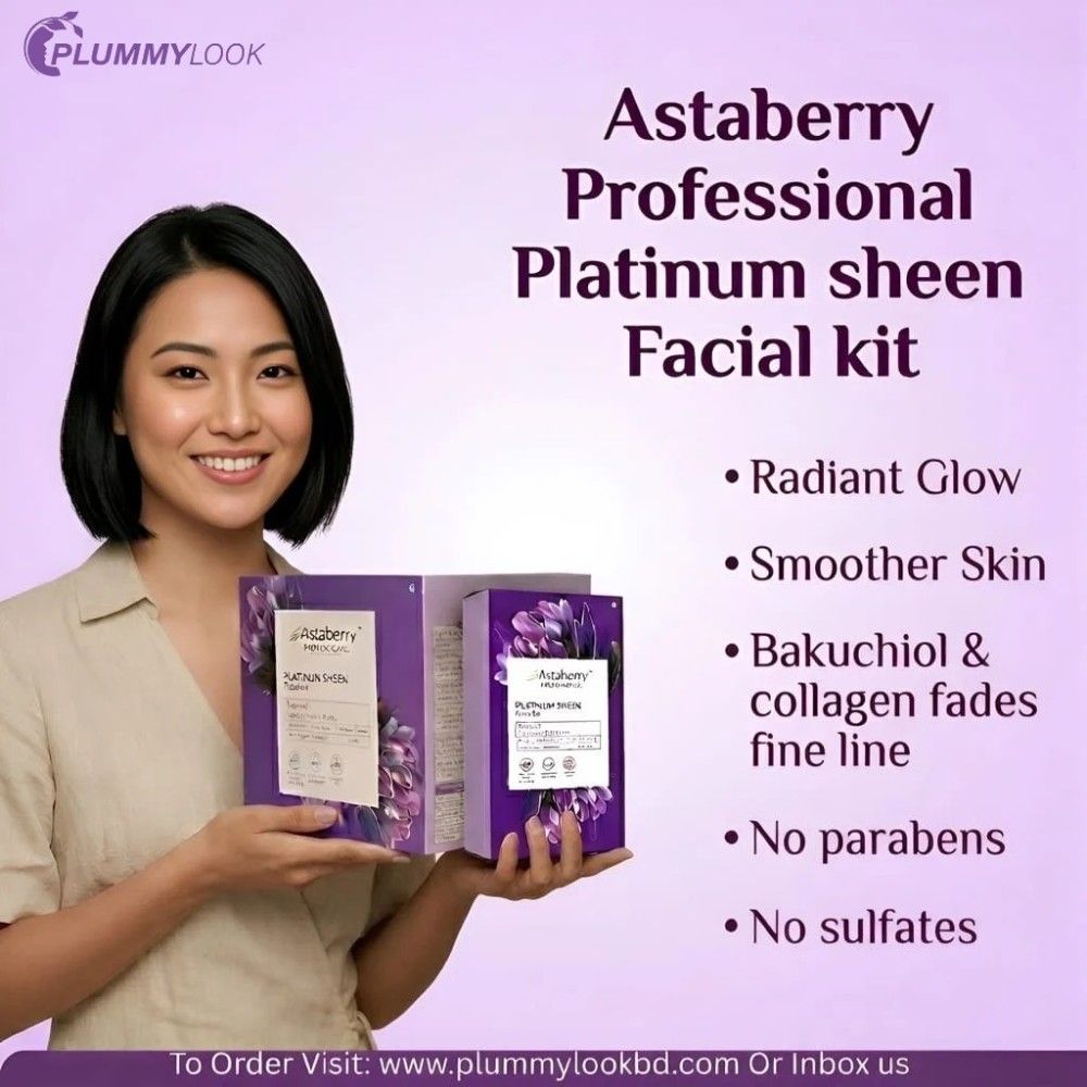 Astaberry Professional Platinum sheen Facial kit 6 Steps