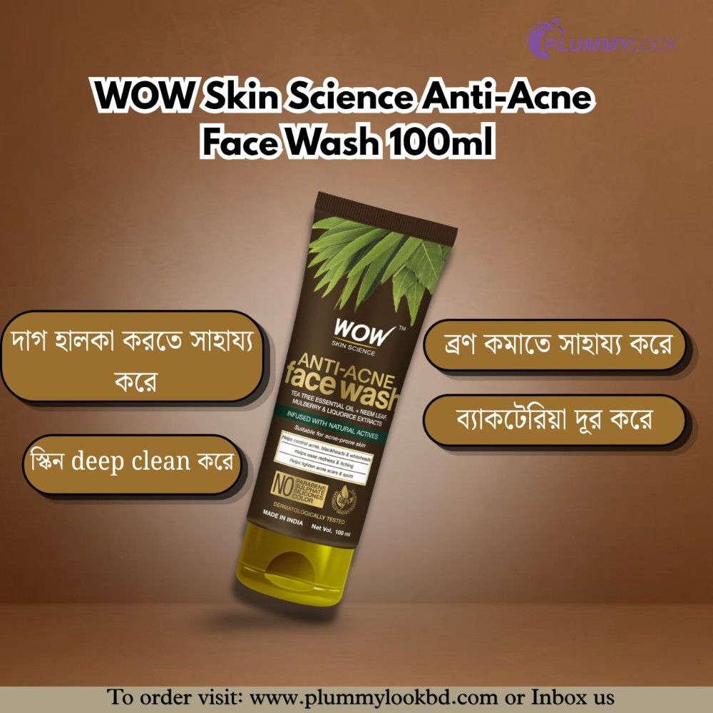 WOW Skin Science Anti-Acne Face Wash 100ml