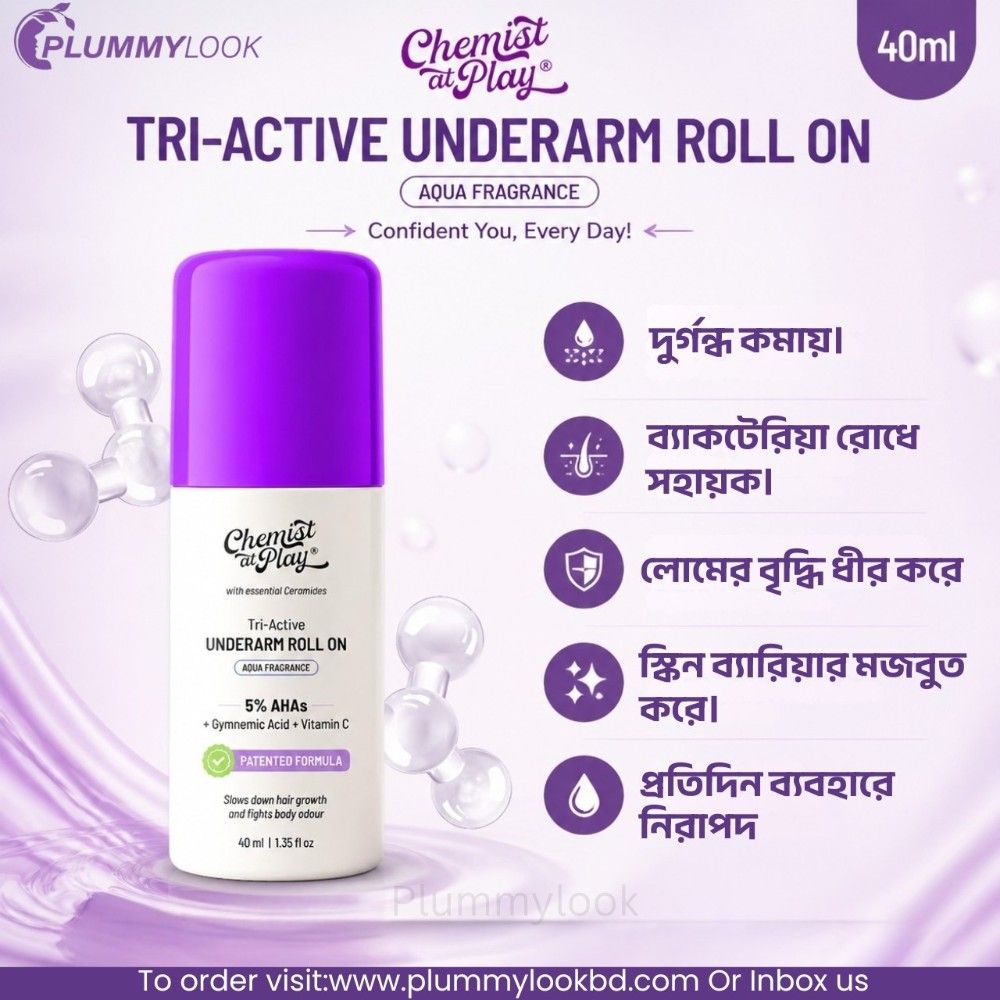 Chemist At Play Tri-Active Underarm Roll On 40ml